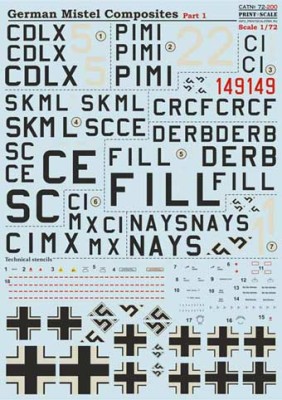 Print Scale 72-200 German Mistel Composites_72_part_1 Wet decal 1/72