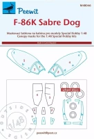 Peewit M48046 Canopy mask F-86K Sabre Dog (SP.HOBBY) 1/48