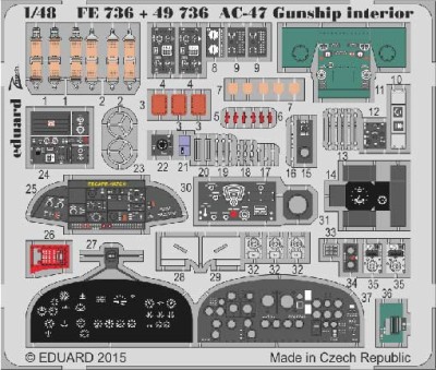 Eduard 49736 AC-47 Gunship interior S.A.