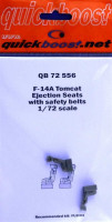 Quickboost QB72 556 F-14A Tomcat eject.seats w/ saf.belts (FUJI) 1/72