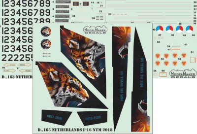 Model Maker Decals D48165 Netherlands F-16 NTM 2018 1/48
