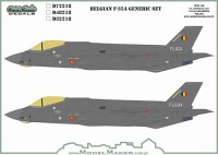 Model Maker Decals D72218 Belgian Lockheed-Martin F-35A Lightning II generic set 1/72