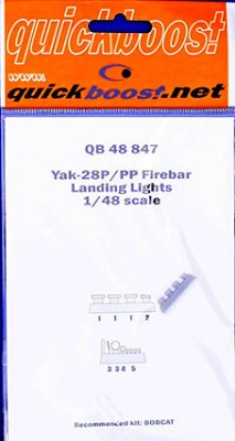 Quiсkboost QB48 847 Yak-28P/PP Firebar landing lights (BOBCAT) 1/48