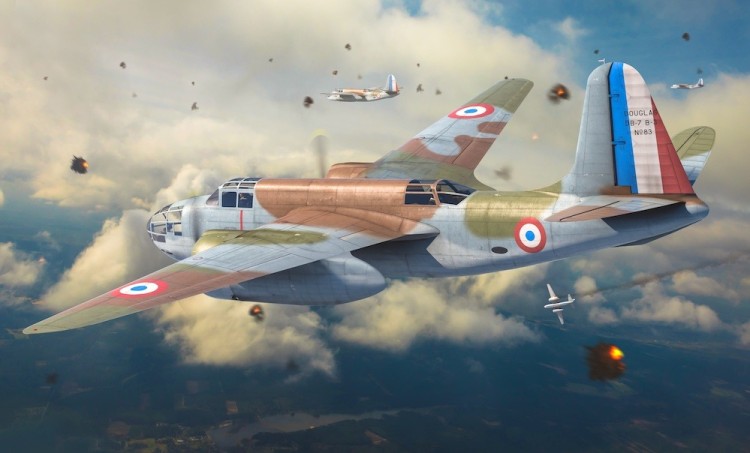 Frrom-Azur FR0052 Douglas DB-7 French Service (new mould) - Nr 83, 3 еme escadrille, GB II/32, Casablanca, Morrocco, June 1940 1/72