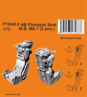 CMK P72040 F-4B Phantom seat MB Mk.7 (2 pcs.) 3D-Print 1/72