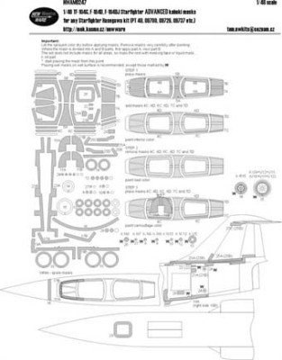 New Ware NWA-M0247 1/48 Mask TF-104G,F-104D/DJ ADVANCED (HAS)