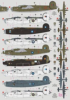 Dk Decals 72061 B-24 Liberator in RAF&amp;Commonwealth (9x camo) 1/72