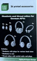 SBS Model 3D037 Headsets & throat mikes for German AFVs (3D) 1/35