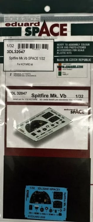 Eduard 3DL32047 Spitfire Mk.Vb SPACE (KOTARE) 1/32
