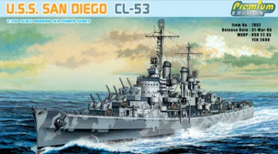 Dragon 7052 Лёгкий крейсер (кл. Atlanta) USS &quot;San Diego&quot; (CL-53)