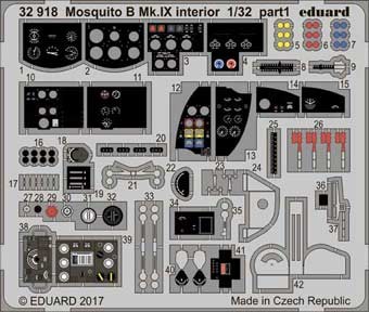 Eduard 32918 Mosquito B Mk.IX interior 1/32