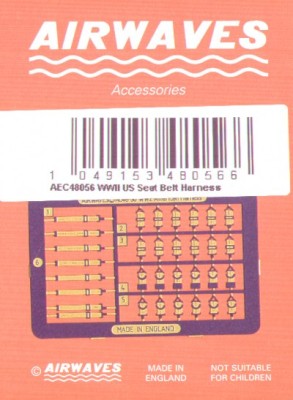 Airwaves (etched) AEC48056 WWII U.S. seat belt harness 1/48