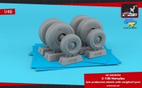Armory ARAW48356 Lockheed C-130 Hercules wheels with weighted effect tyres, late type 1/48