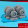 Armory ARAW48356 Lockheed C-130 Hercules wheels with weighted effect tyres, late type 1/48