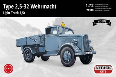 Attack Hobby 72918 Type 2,5-32 Wehrmacht Light Truck 1,5t HOBBY 1/72