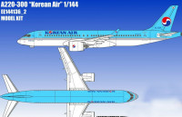 Восточный Экспресс 144136-2 Airbus A220-300 Korean Air (Limited Edition) 1/144