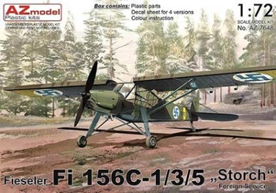 Az Model 76047 Fi 156C-1/3/5 Storch Foreign Serv. (4x camo) 1/72