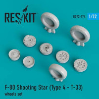 Reskit RS72-0174 F-80 Shooting Star (T-33) wheels (AIRF/SWD) 1/72