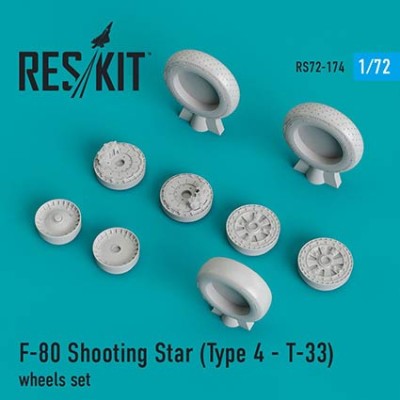 Reskit RS72-0174 F-80 Shooting Star (T-33) wheels (AIRF/SWD) 1/72