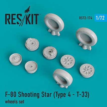 Reskit RS72-0174 F-80 Shooting Star (T-33) wheels (AIRF/SWD) 1/72