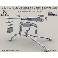 LiveResin LRE35046 M2 Browning .50 Caliber Machine Gun 1/35