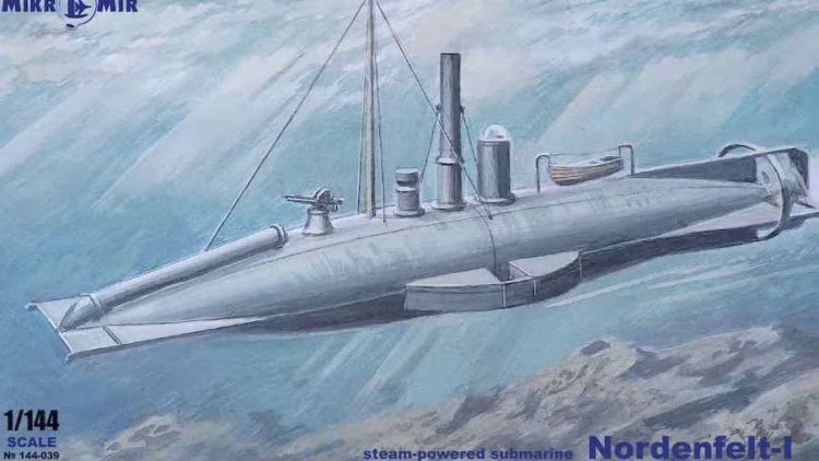 MikroMir 144-039 NORDENFELT I submarine 1/144