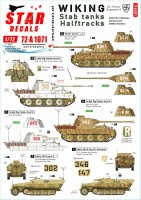Star Decals 72-A1071 Wiking # 2.SS-Pz.Regient 5. Stab tanks & Halftracks. Panther Ausf.A, , Befehl-Panther Ausf.D and A.Sd.Kfz.251/1 Ausf.D, Sd.Kfz.251/3 Ausf.D, Sd.Kfz.251/9 Ausf.D 'Stummel' 1/72