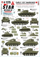 Star Decals 72-A1175 Early IDF markings # 2.Israeli armoured cars and AFVs in 1948-49.Sherman 75mm, Sherman 105mm, Cromwell Mk.IVF, Hotchkiss 39 H, Vickers Light Tank Mk.VI B 1/72