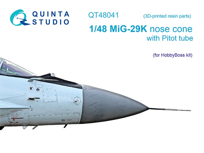 Quinta Studio QT48041 Исправленный носовой конус для МиГ-29К (HobbyBoss) 1/48