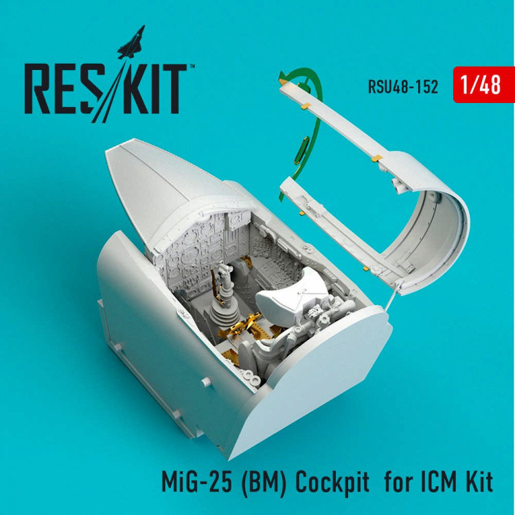 Reskit RSU48-0152 MiG-25 (BM) Cockpit (ICM) 1/48