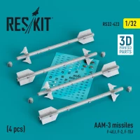 Reskit 32423 AAM-3 missiles (4 pcs.) 3D Print 1/32