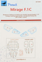 Peewit PW-M72060 1/72 Canopy mask Mirage F.1C (SP.HOBBY)