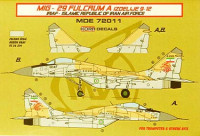 Kora Model MDE72011 MiG-29 Fulcrum 9-12 IRIAF декали декали 1/72