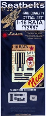 HGW 132597 Seatbelts I-16 Rata (laser) 1/32