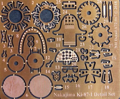 NH Detail NHA72-067 Nakajima Ki-87 Detail Set 1/72