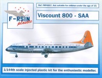 F-rsin Plastic FRP4057 Vickers Viscount 800 - South African (silk-screened decals) 1/144