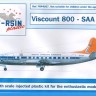 F-rsin Plastic FRP4057 Vickers Viscount 800 - South African (silk-screened decals) 1/144