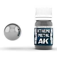AK Interactive AK-00481 XTREME METAL 30мл.металлик, полированный алюминий