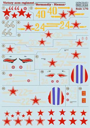 Print Scale 72-071 Victory aces regiment "Normandiy-Neman" 1/72