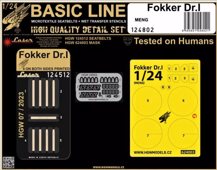 HGW 124802 Fokker Dr.I (MENG) BASIC LINE 1/24