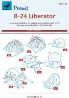 Peewit M72349 Canopy mask B-24 Liberator (AIRFIX) 1/72