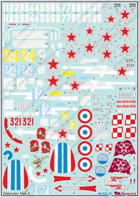 Begemot Decals 48-025 Як-3 1/48