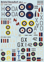 Print Scale 72-327 Bristol Beaufort Mk.I (wet decals) 1/72