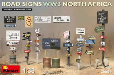 MiniArt 35604 Road Signs Ww2 North Africa (дорожные знаки) 1/35
