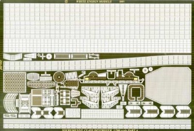 White Ensign Models PE 2001 SOVREMENNY Almost TWO A4 sheets worth! 1/200