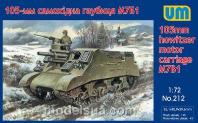 UniModel UMM-72212 105-mm Gun Motor Carriage M7B1 1/72