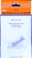 Quickboost QB72 642 Buccaneer S.2C antennas (AIRFIX) 1/72