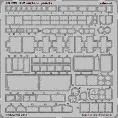 Eduard 48729 1/48 Фототравление C-2 surface panels S.A.