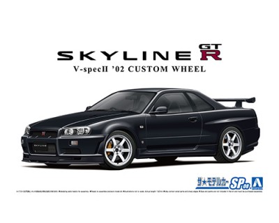 Aoshima 66959 NISSAN BNR34 Skyline GT-R V-SPEC II '02 CUSTOM WHEEL 1/24