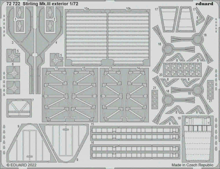 Eduard 72722 SET Stirling Mk.III exterior (ITA) 1/72